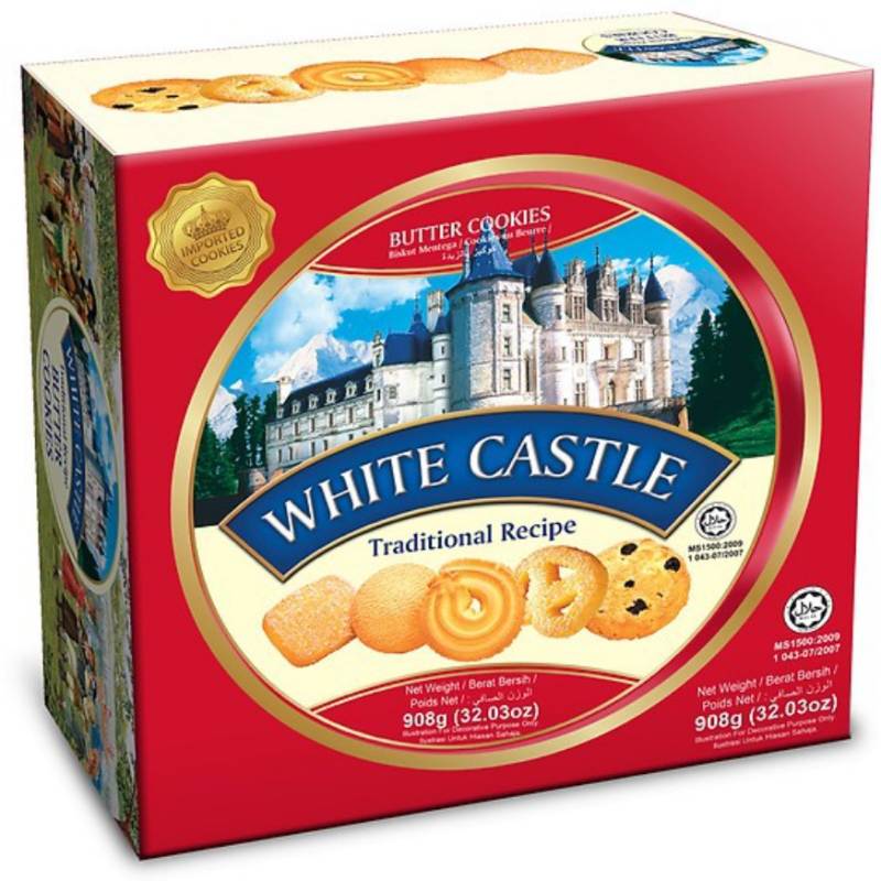 Bánh quy bơ hộp thiếc White Castle đỏ 908g