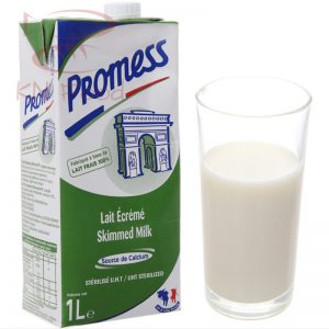 Sữa tươi tách béo Promess Skim hộp 1L nhập khẩu Pháp